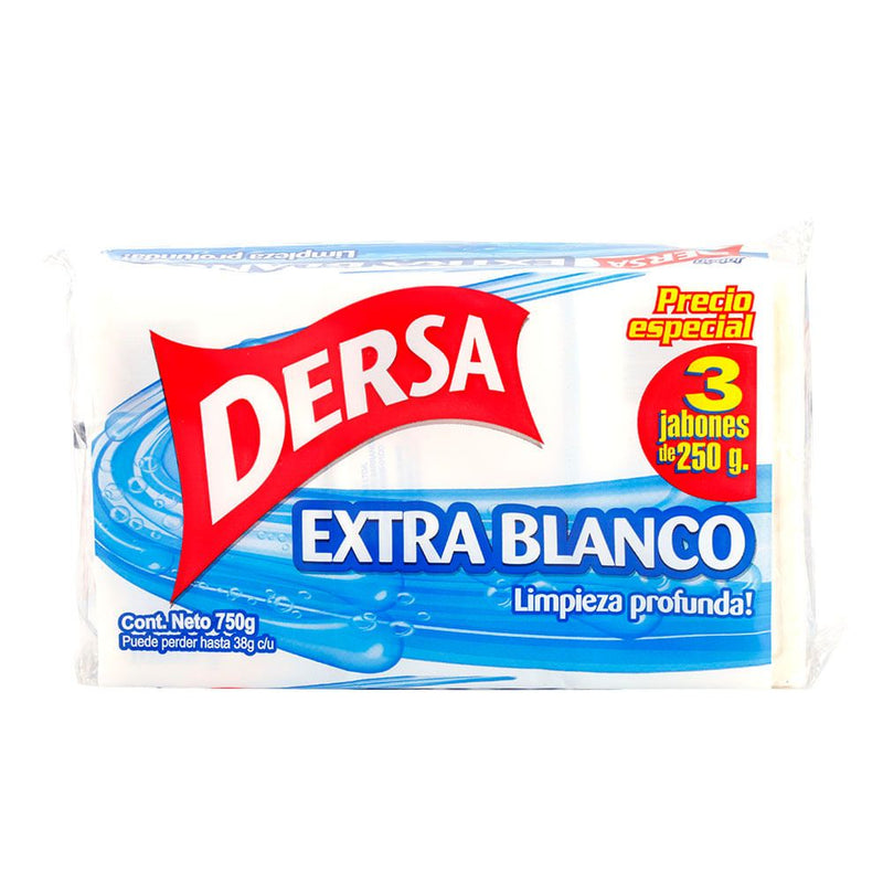 Jabón Dersa Blanco Barra x3 750gr