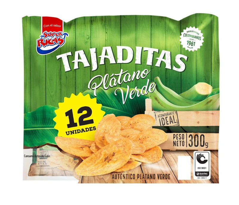 Tajaditas Verde Super Ricas x 12 und