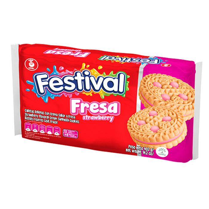 Galletas Festival Fresa x 12