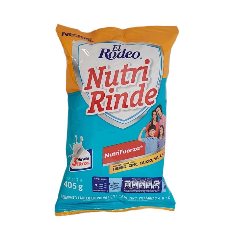 Leche en Polvo El Rodeo Nutri Rinde 405g