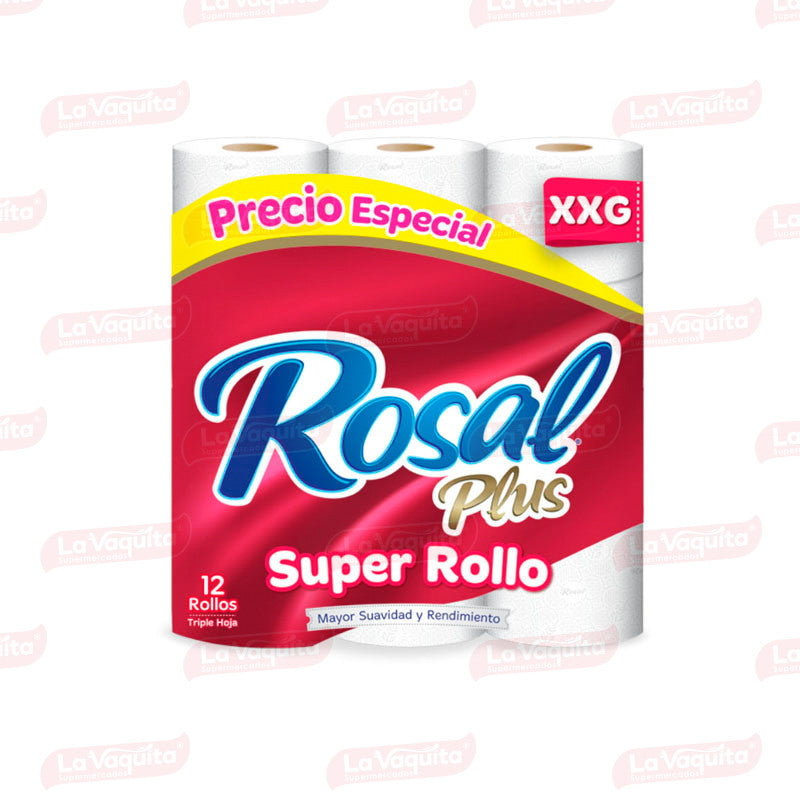 Papel Rosal Plus Super Rollo Triple Hoja