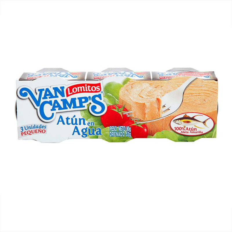 Atun Van Camps en Agua  x3