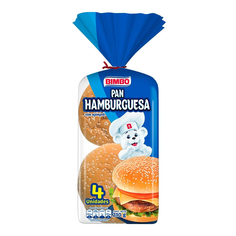 Pan Hamburguesa Bimbo x4