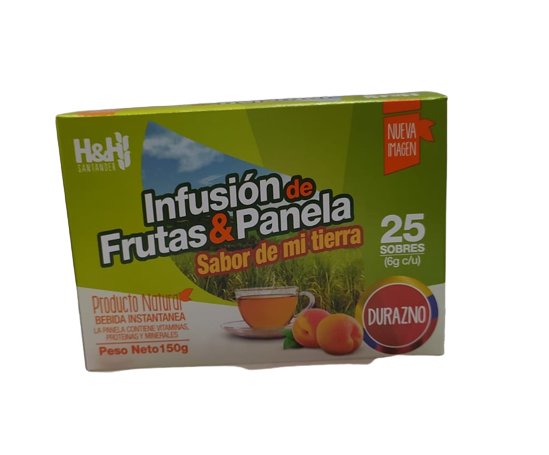 Infusiónde Frutas y Panela H&H Durazno x