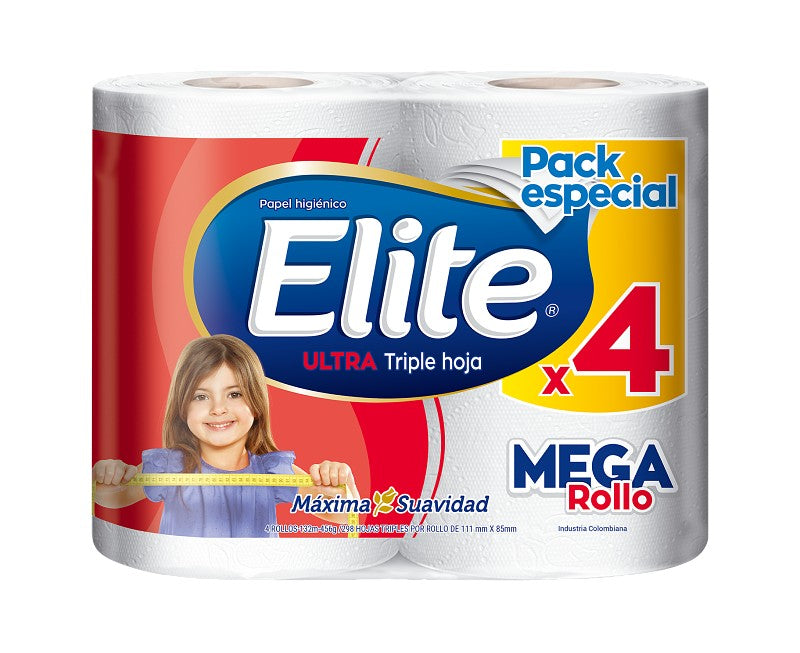 Papel Elite Ultra Mega Rollo  x4