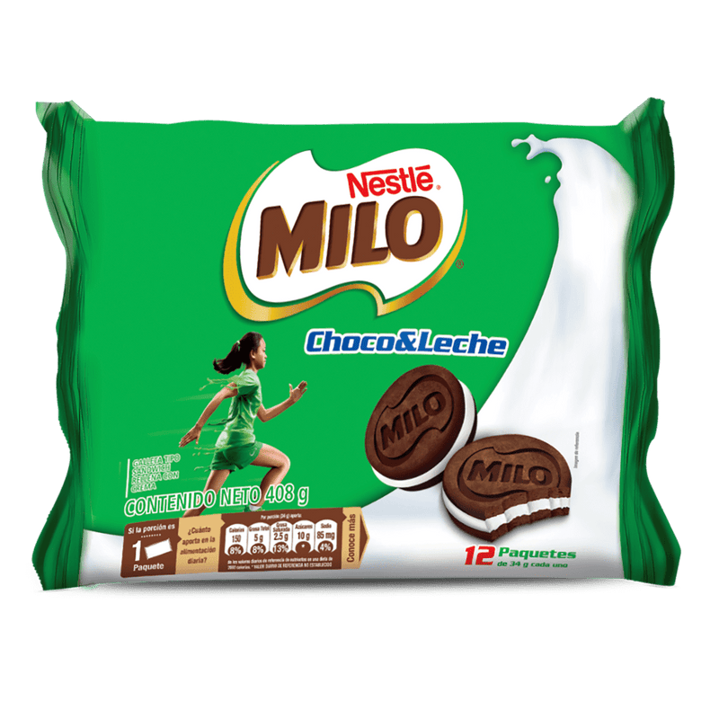 Galleta Milo Choco&Leche x 12