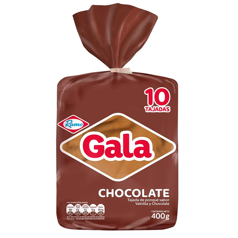 Ponque Gala Chocolate 400gr