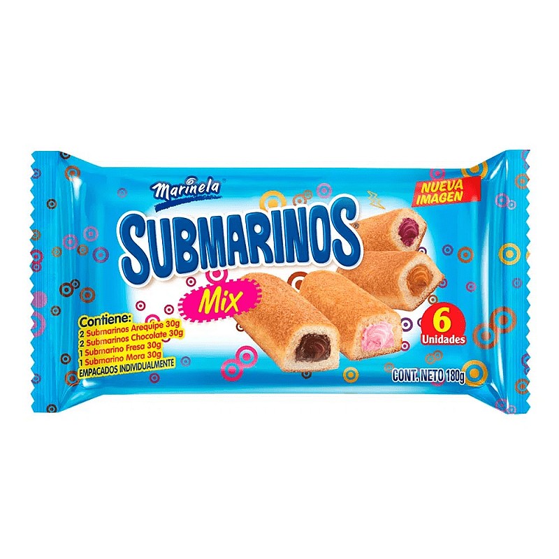 Submarinos Marinela Surtido x6