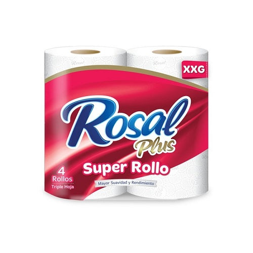 Papel Rosal Plus Super Rollo x4