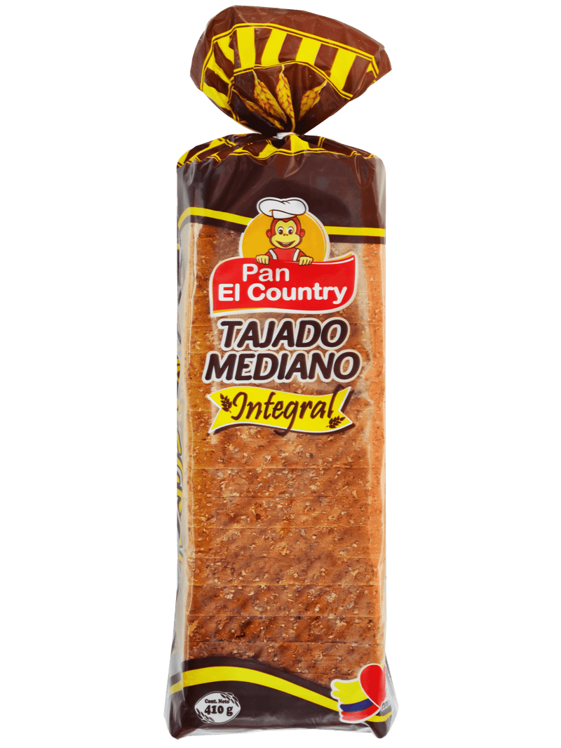 Pan Tajado Integral  El Country 410gr